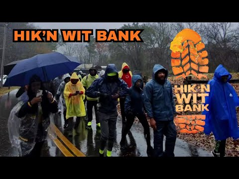 Come Hike with us in the Rain. Hikn with Bank. Good vibes good people. 