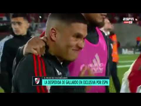 La emoción de los jugadores en la despedida de Gallardo