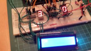 Download the video "7 segment displays updated via BCD while a LCD display is also updated"