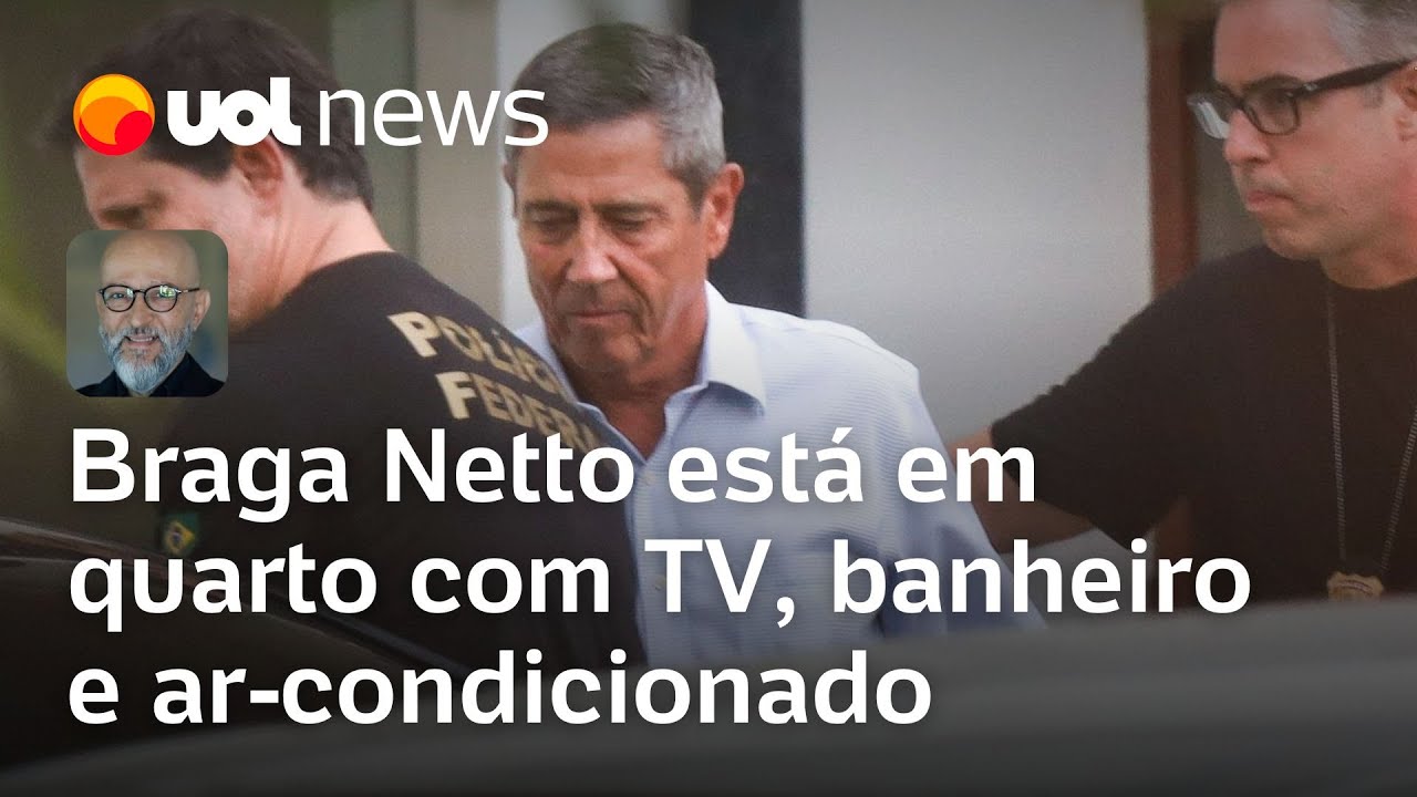 Braga Netto está em quarto com TV, geladeira, banheiro e ar-condicionado; 'Prisão VIP', diz Josias