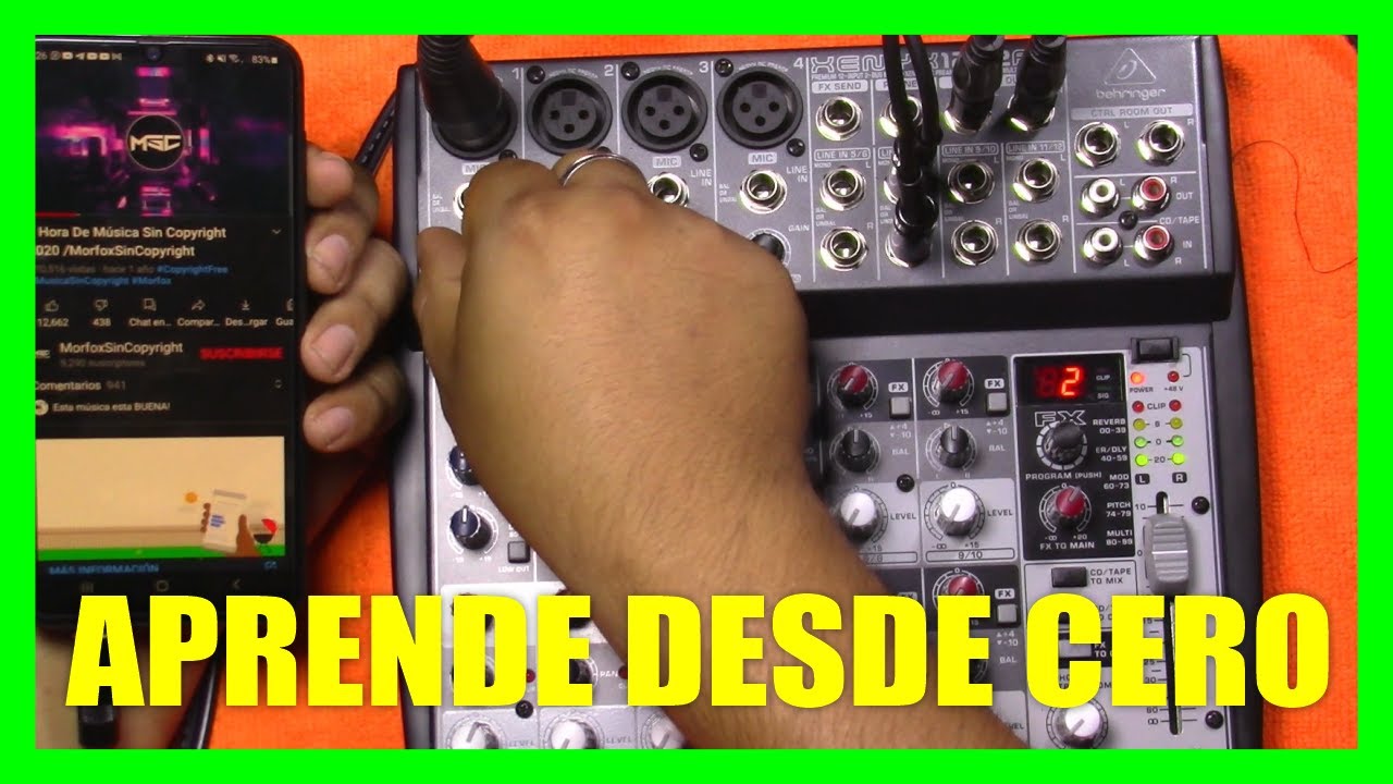 REVIEW MESA de MEZCLAS - XENYX 1202FX BEHRINGER | CONECTAR MIXER A CELULAR O LAPTOP