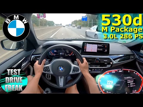 2022 BMW 530d M Sportpaket 286 PS HIGH SPEED AUTOBAHN DRIVE POV