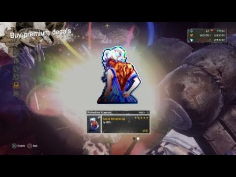 5 Star Professional Cosplayer Mushroom Stew Premium Decal Pull LET IT DIE