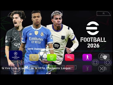 eFootball PES 2026 PPSSPP ISO [NO TEXTURES & NO SAVEDATA] NEW KITS 25/2026 REAL FACES & TRANSFERS