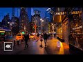 Relaxing Night Walk In NEW YORK CITY 8th Avenue MANHATTAN Tour NYC