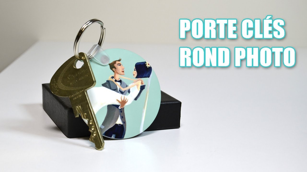 Porte clés en plastique rond personnalisable