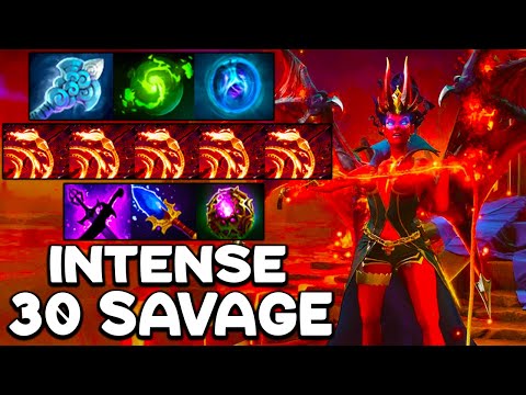BRUTAL MAGICAL DAMAGE - INTENSE 30SAVAGE QUEEN OF PAIN - DOTA 2 GAMEPLAY