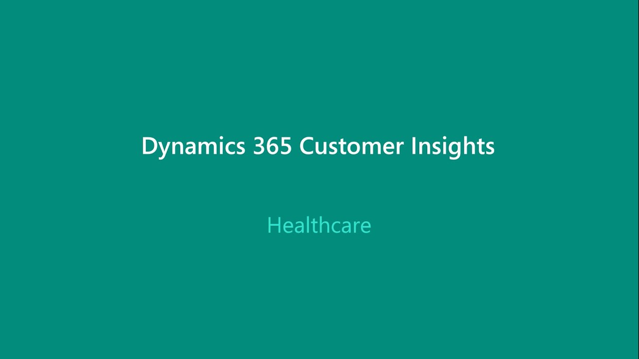 Dynamics 365 Customer Insights Power Apps Pocket Demo (Healthcare)
