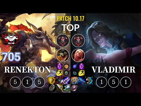 JDG 705 Renekton vs Vladimir Top - KR Patch 10.17
