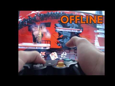 Smash Ultimate Input Lag Demonstration - Offline vs. Good Online vs. Bad Online