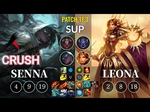 ASP Crush Senna vs Leona Sup - KR Patch 11.3