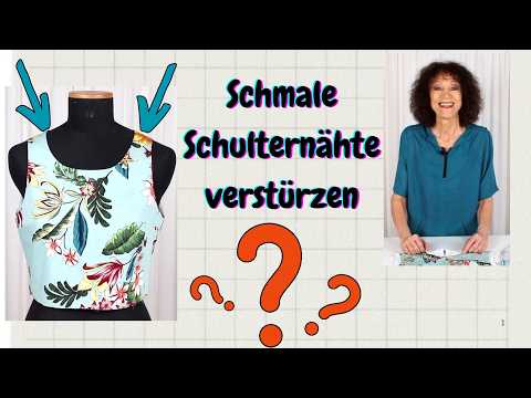 Schmale Schulternähte mit Futter nähen und verstürzen.