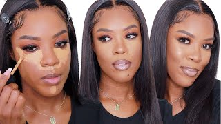 GRWM | SOFT GLAM W/ SMOKEY LINER + WIG INSTALL