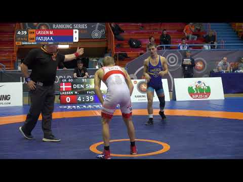 Qual. GR - 60 kg: M. LASSEN (DEN) v. A. FAZLJIJA (SWE)
