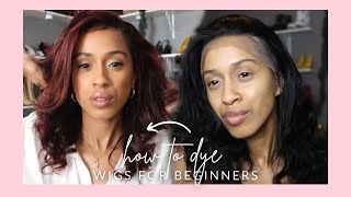 How to dye wig for beginners | no bleach | Kelsley Nicole