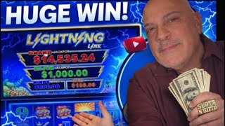 Lightning Link MAGIC PEARL BONUS HIT ⚡🐚 Big Casino Slot Win! #slotsnlotto 