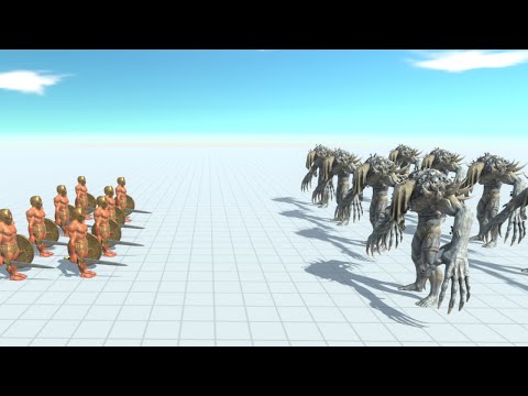 8 ACHILLES VS 8 FANTASY TEAM UNIT WITH INFERNALS | Animal Revolt Battle Simulator