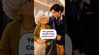 Airplane English Conversation ✈️ | Still Water vs Sparkling Water #englishspeakingpractice #esl