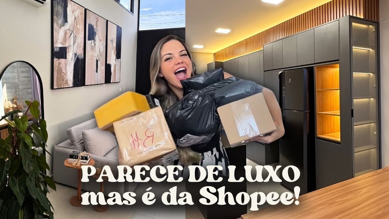 MELHORES COMPRAS PRA CASA NA SHOPEE! Decorei minha casa toda gastando pouco!