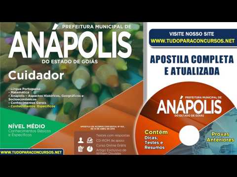 Apostila Cuidador Social - Anápolis-GO 2015 Nivel Medio.