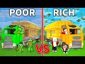 JJ S RICH Family Vs Mikey S POOR Family TRUCK Build Battle In Minecraft Maizen