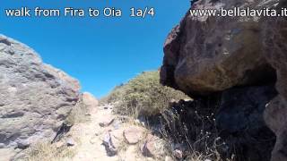 preview picture of video 'Santorini 2014 - walk from Fira to Oia part 1a, toward Skaros Rock at Imerovigli'