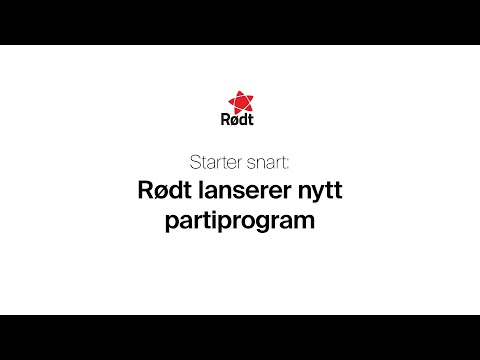 LIVE: Rødt lanserer forslag til nytt partiprogram