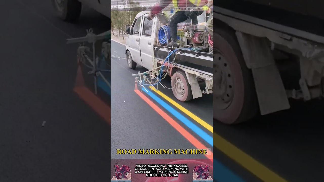Road marking machine || Construction technology