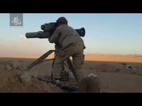 استهداف لواء الصناديد التابع لفيلق الرحمن بصاروخ تاو مدفع 23 لتنظيم الدولة في القلمون الشرقي في ريف دمشق