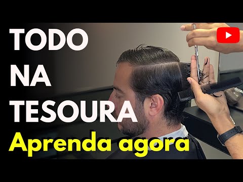 (PASSO A PASSO) CORTE MASCULINO NA TESOURA / Com Farley Santiago