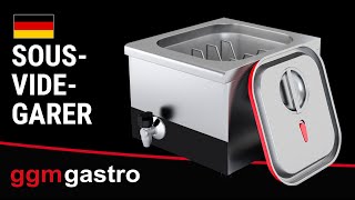 Cuiseur sous vide à bain-marie Professionnel - 16L - GN 2/3 - 500W - avec robinet de vidange et couvercle
