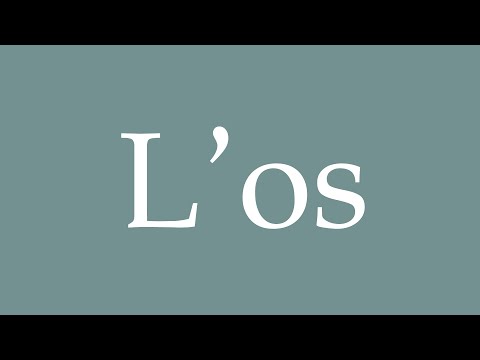 How to Pronounce ''L'os'' (Bone) Correctly in French