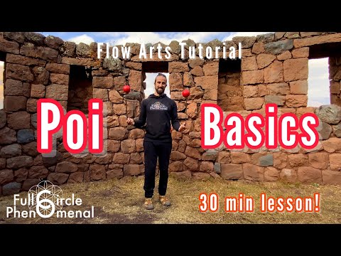 Beginners Poi (basics of flow arts): Pendulums, Cross Points, Planes, Split Time- Introduction Level