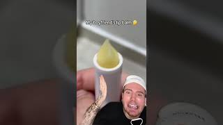 CRAZY LIP BALM HACK!😱 (follow for more!💗) #lipstick #lipgloss #beauty #beautyhacks #beautytips