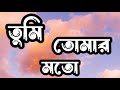 তুমি তোমার মতো | Tumi Tomar Moto | Minar Rahman | Bangla lyrics videos