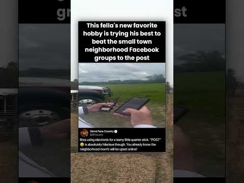 This fella's new favorite hobby is trying his best to beat the small town neighborhood