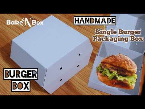 BURGER BOX | PAPERBOARD CLAMSHELL BOX | SINGLE PACKAGING BURGER BOX