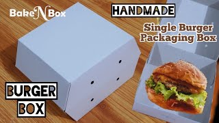 BURGER BOX | PAPERBOARD CLAMSHELL BOX | SINGLE PACKAGING BURGER BOX