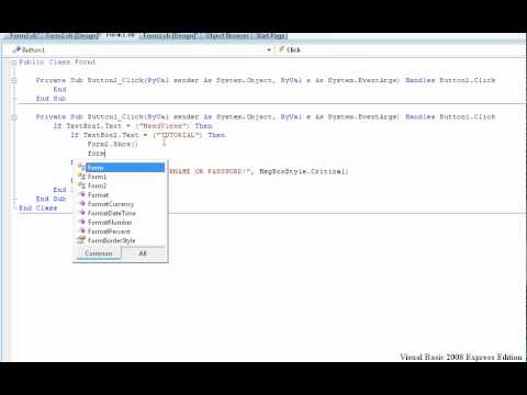 VB 08 TUTORIAL: Simple LOGIN System