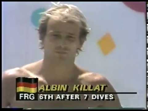 Olympics - 1984 - L A Games - Diving - Mens 10m Platform - Dive 8 - FRG Albin Killat