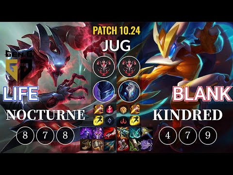 GEN Life Nocturne vs Blank Kindred Jungle - KR Patch 10.24