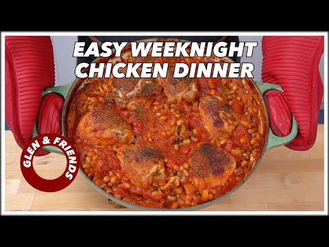 This is the ultimate Roasted Chicken Tomato Bean Stew Recipe - Glen & Friends Cooking