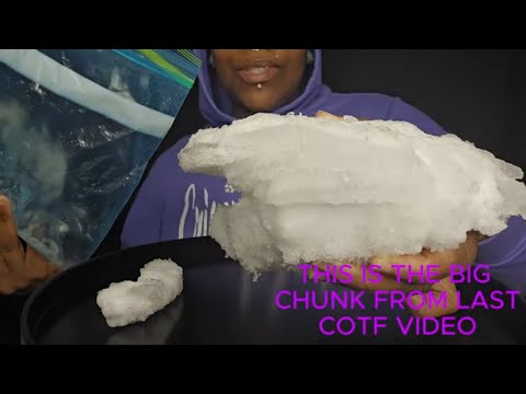 HUGE CRUNCHY HUMIDIFIER CHUNK | SO GOOD | 😋🤤 #iceeating #asmr #asmrice