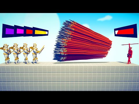 4x SUPER KNIGHTS vs EVERY GOD - Totally Accurate Battle Simulator TABS