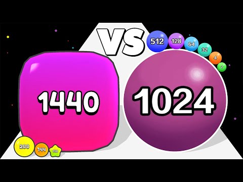 PUFF UP /vs COLORFUL JELLY 2048 ∞ ASMR Gameplay Android iOS • Number Ball Merge Math Games