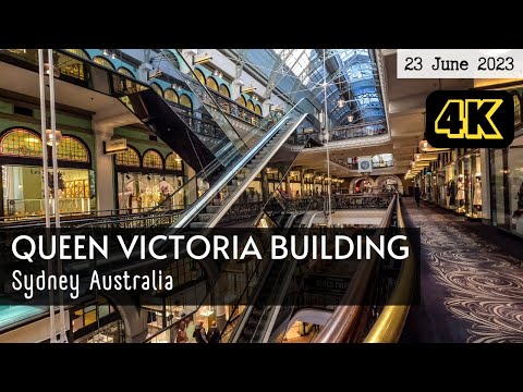 Walk the Queen Victoria Building (QVB) Sydney Australia - 23 June 2023 (4K)