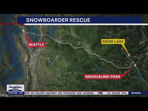 Snowboarder rescued after falling nearly 100 feet near Snoqualmie Pass | FOX 13 Seattle