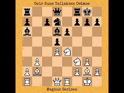 15 years old Carlsen Brilliant Chess Game I Carlsen vs Ostmoe, 2005 #chess #chessgame