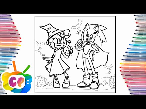 Sonic coloring pages/Sonic and Amy on Halloween/Elektronomia x Stahl x RUD - Caramel [NCS Release]