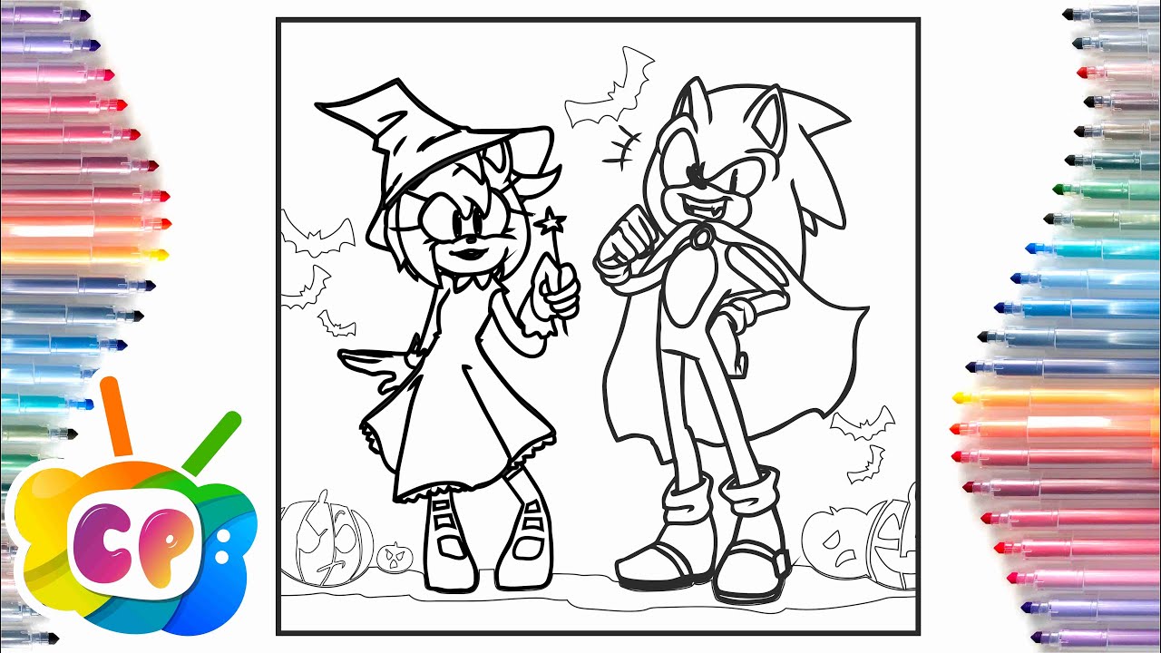 Sonic coloring pages/Sonic and Amy on Halloween/Elektronomia x Stahl x RUD - Caramel [NCS Release]